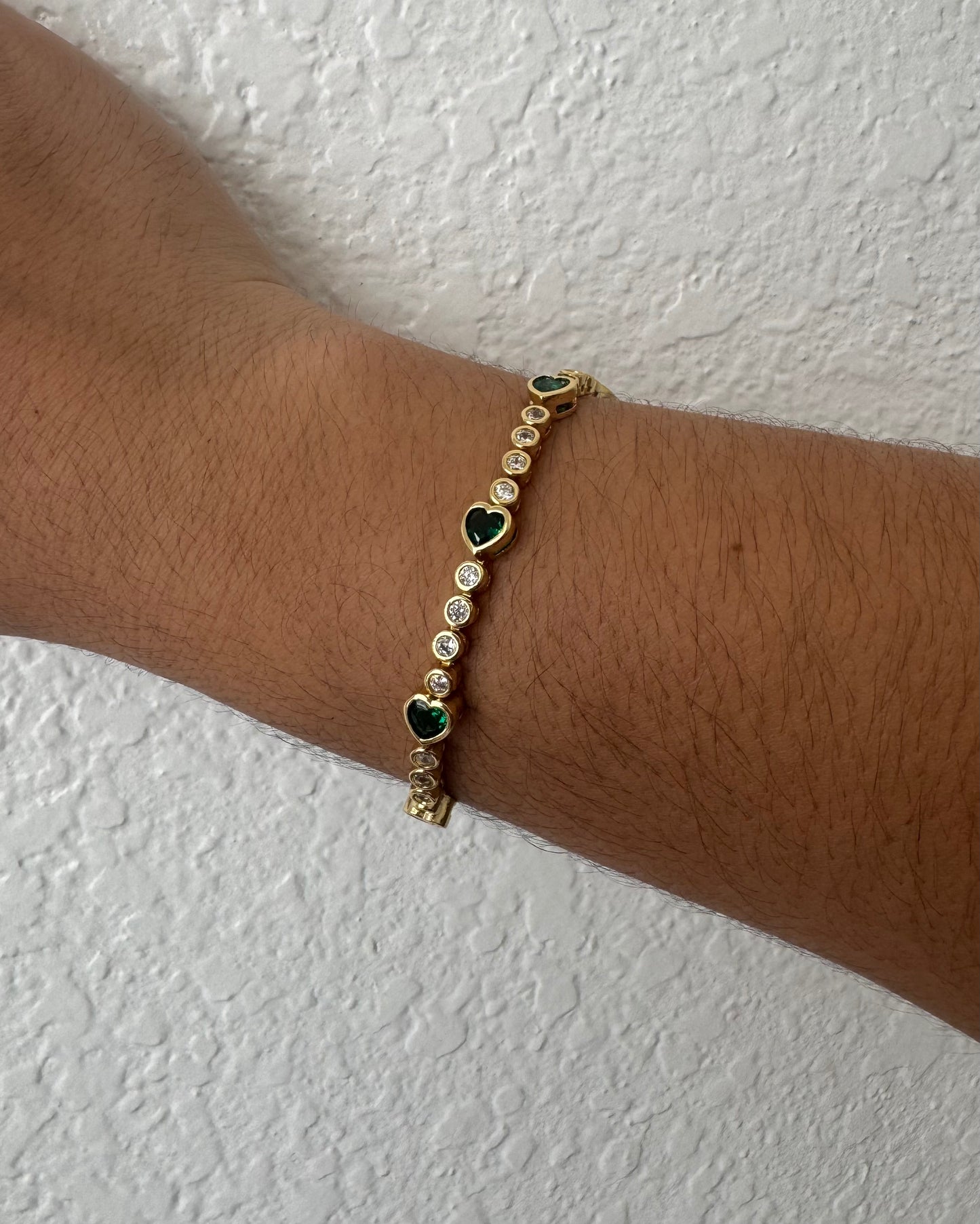 Green Heart Bracelet