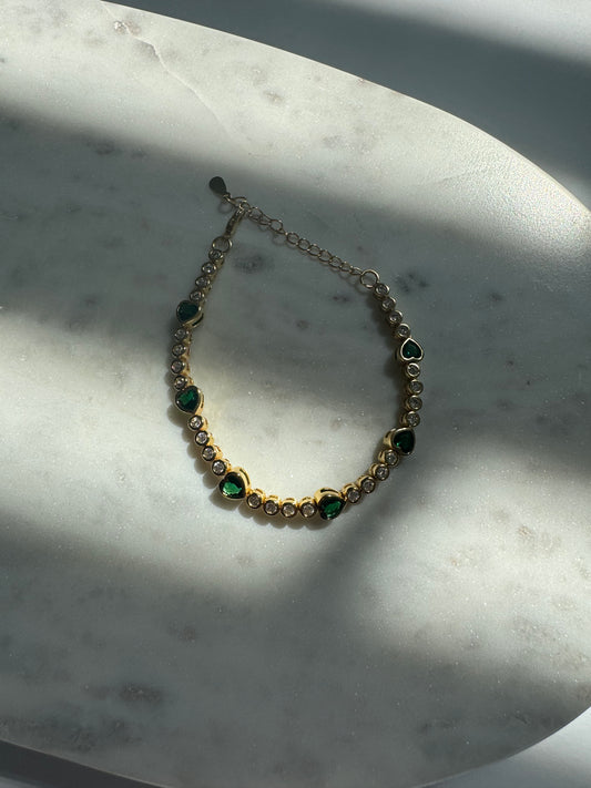 Green Heart Bracelet