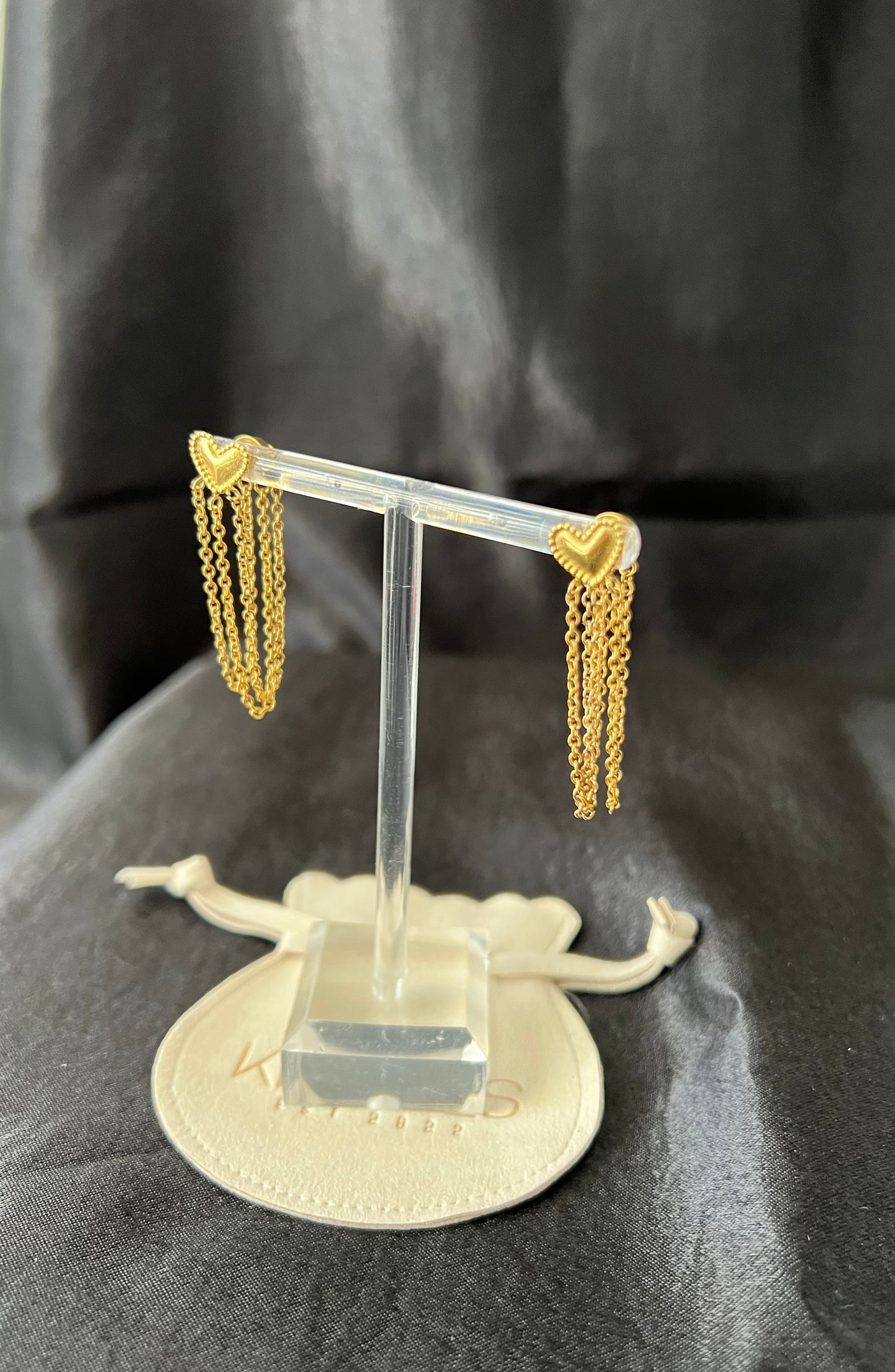 Golden Heart Earrings