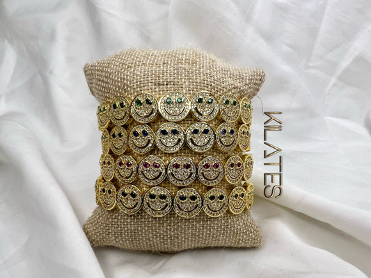 Smiley Bling Cuff